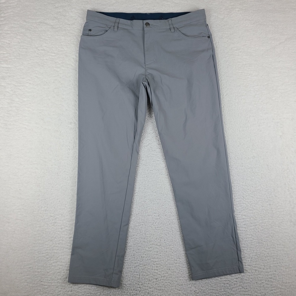 Adidas Pants Mens 35x30 Gray Tapered Fit Go To 5 Pocket Performance Tech Golf